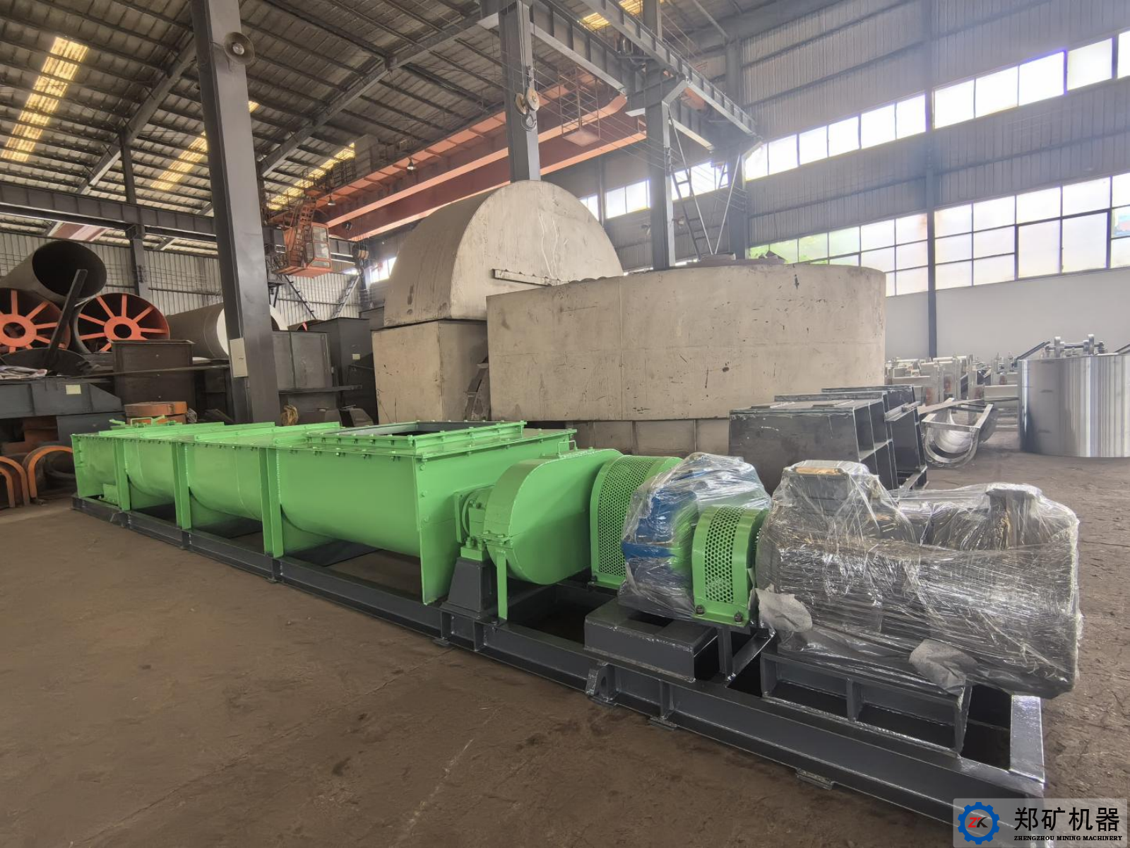 熱烈祝賀寧波ZJ400×5m雙軸攪拌機(jī)設(shè)備交貨完成！